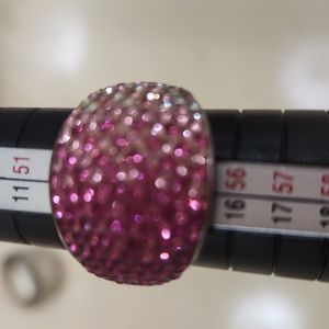 Ombre pink crystal ring